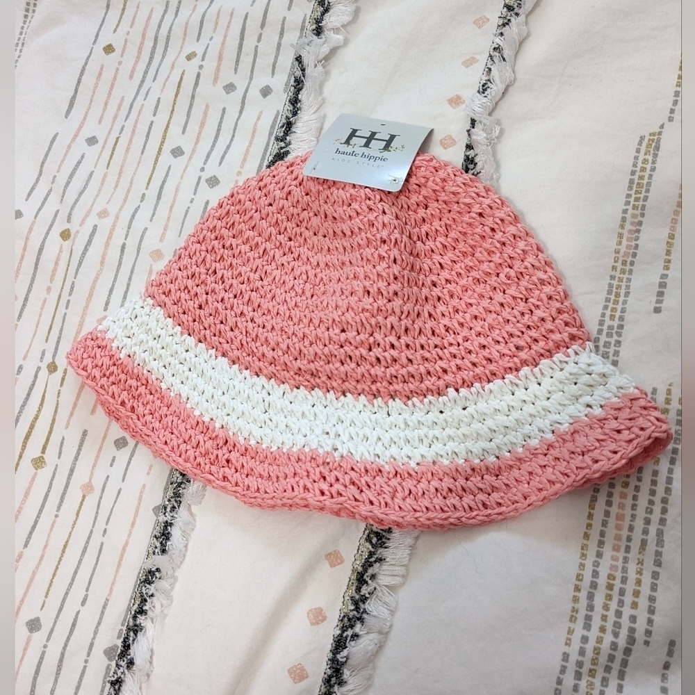 Haute Hippie kids straw bucket hat O/S
